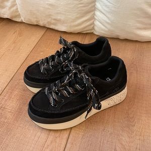 Black UGG Marin Lace platform sneakers, size 6